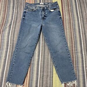 Kensie Blue Straight Leg Jeans with Vintage-Inspired Wash